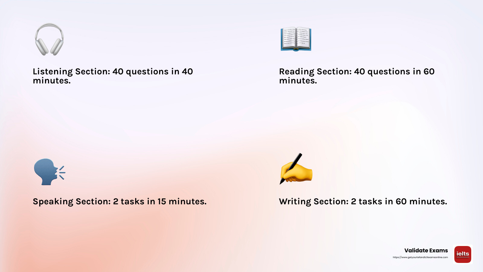TEF Canada Exam Structure - tef canada preparation infographic 4_facts_emoji_light-gradient