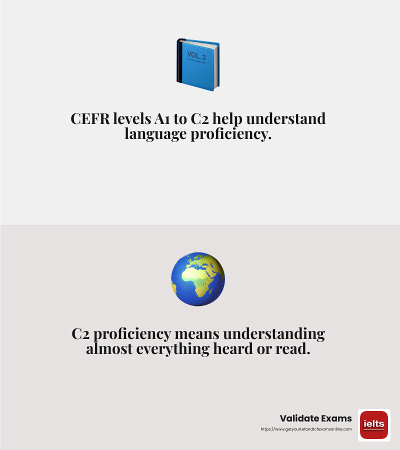 Understanding CEFR Levels - free language test online infographic 2_facts_emoji_grey