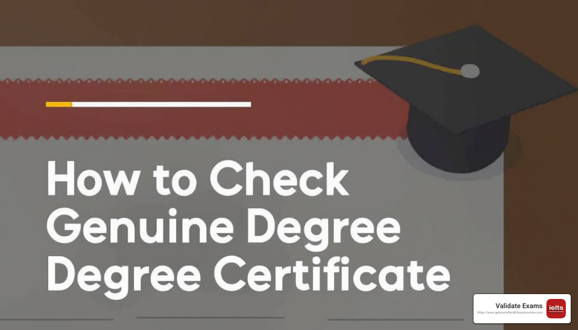 Degree Verification Process - how to check genuine degree certificate