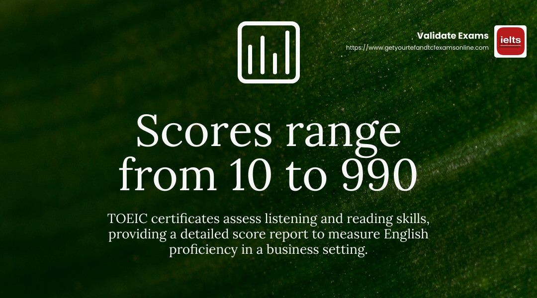 Confidential TOEIC Scores - toeic certificate verification online infographic simple-stat-landscape-green
