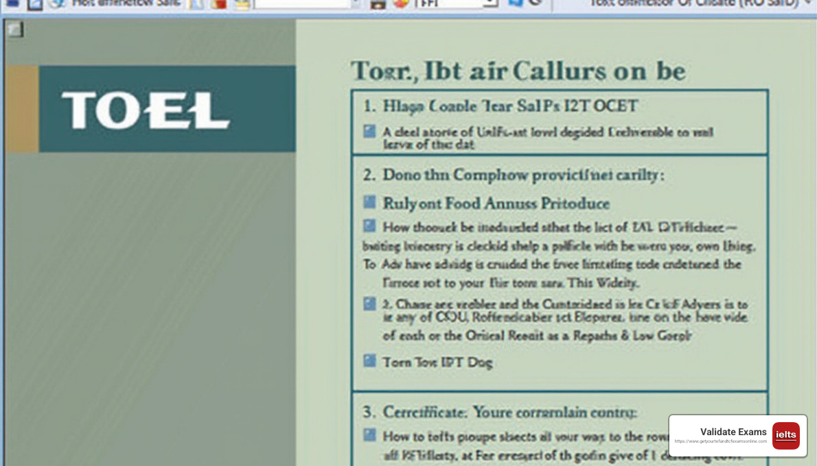 TOEFL iBT Test Format Breakdown - toefl ibt certificate pdf