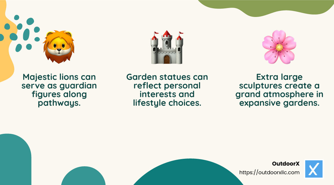 Outdoor stone sculptures bring timeless beauty to gardens - Outdoor stone sculptures infographic 3_facts_emoji_nature