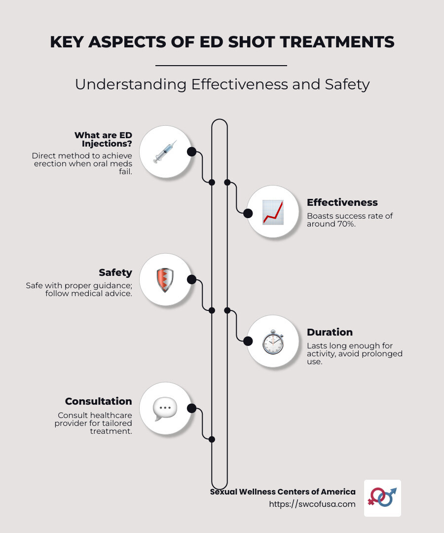 Erectile Dysfunction Shot Treatments Summary - erectile dysfunction shot treatments infographic infographic-line-5-steps-neat_beige