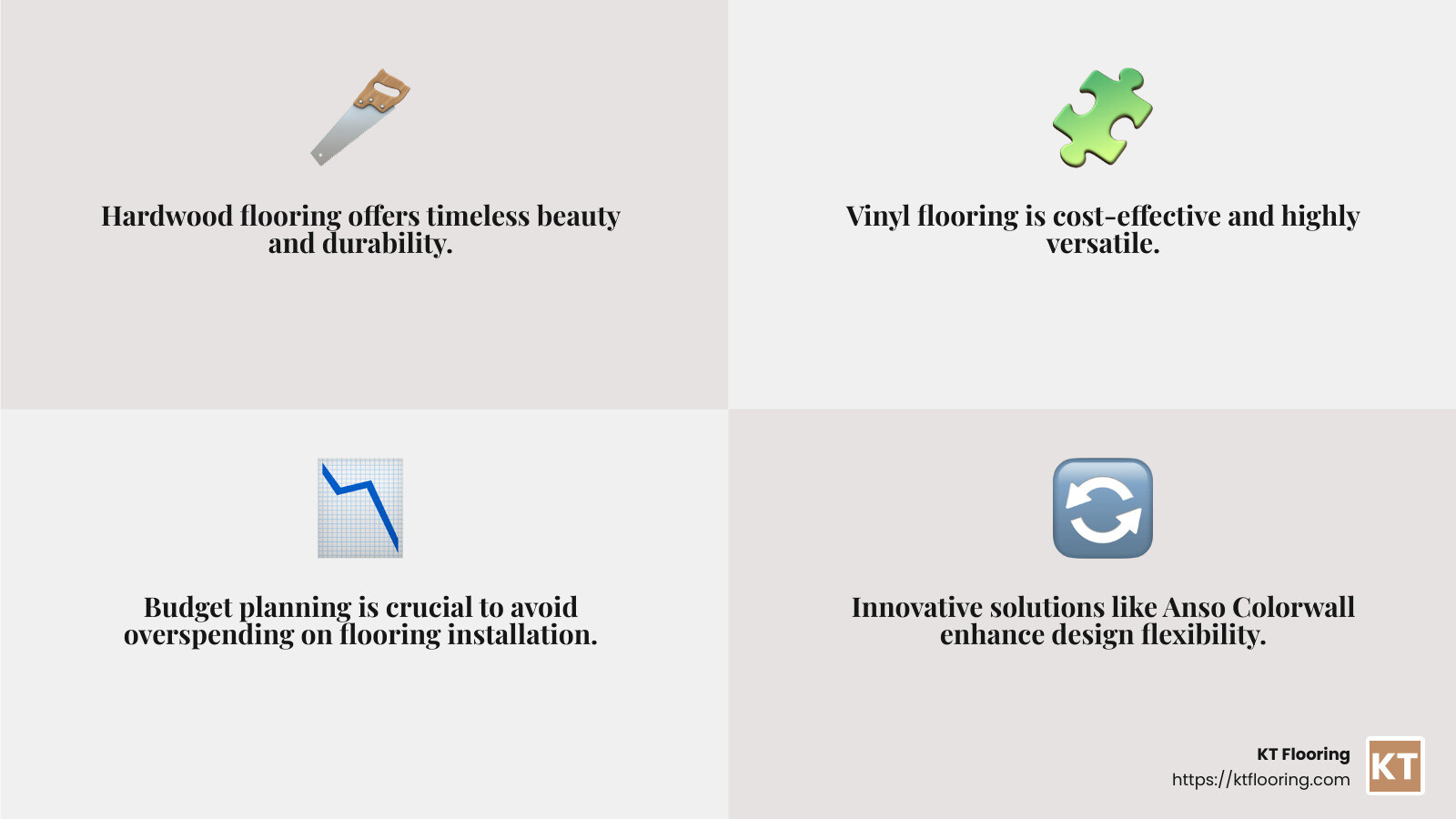 Flooring type comparison infographic - flooring company infographic 4_facts_emoji_grey