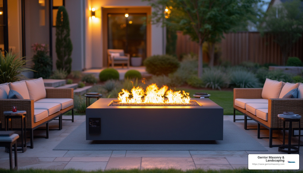 Gas fire pit setup example - fire pits outdoor fire pits