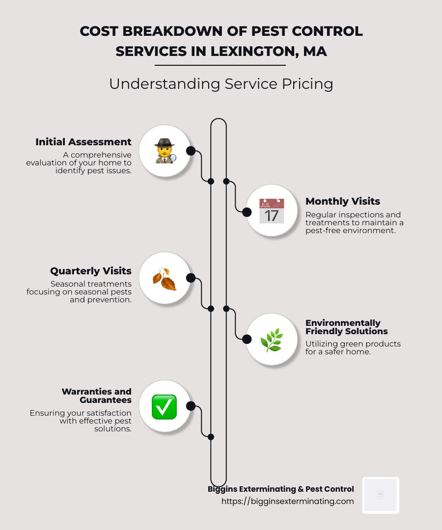 Average Pest Control Costs in Lexington MA - pest control in lexington ma infographic infographic-line-5-steps-neat_beige