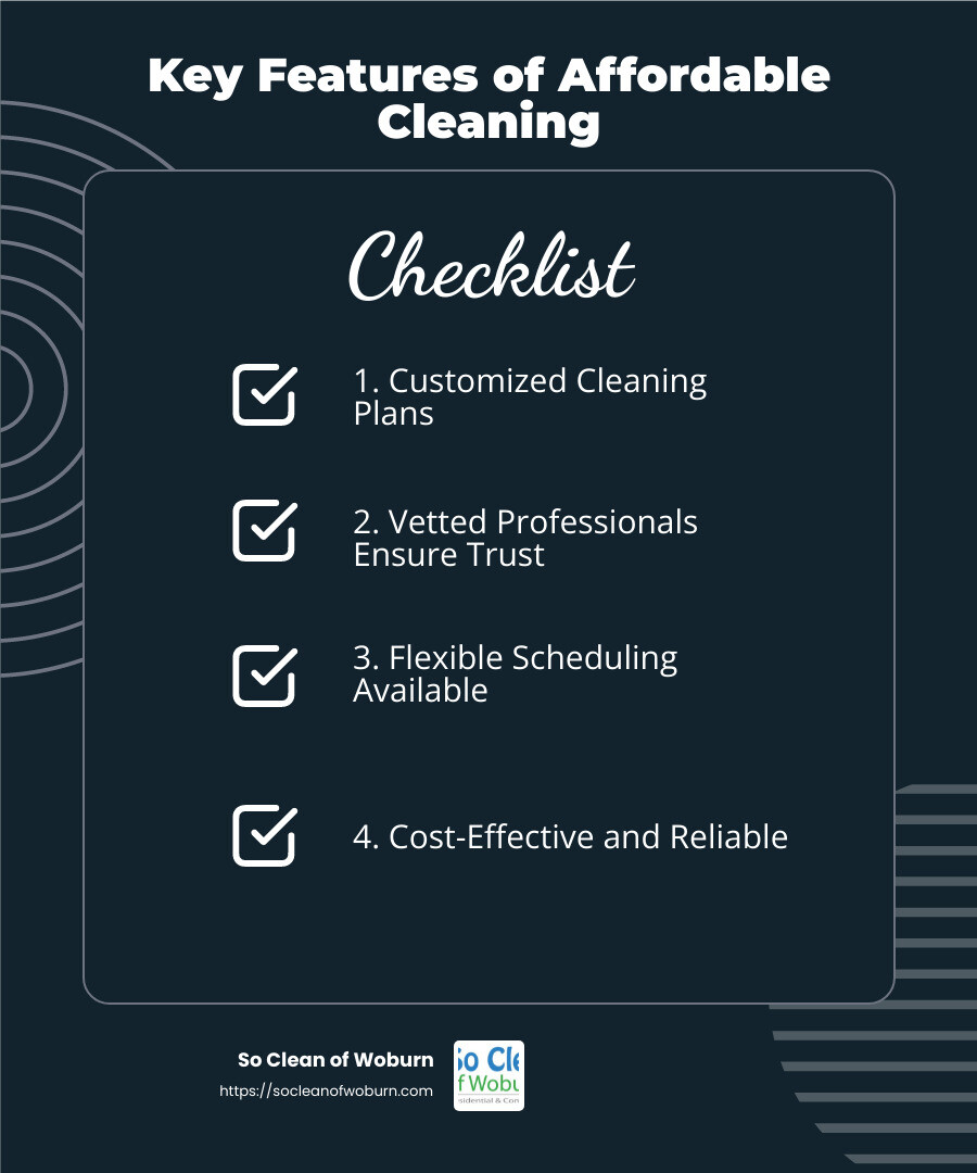 Vetted professionals ensure trust and quality in cleaning services. - Affordable apartment cleaning service infographic checklist-dark-blue