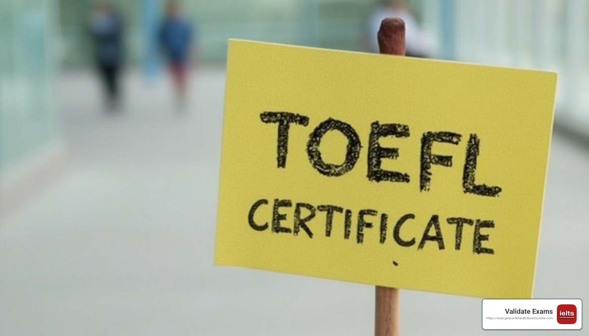 TOEFL vs IELTS comparison chart - TOEFL certificate for sale