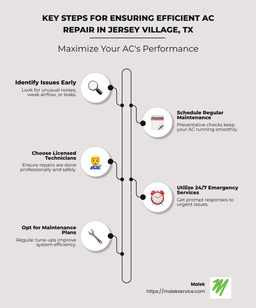 Types of HVAC Services in Jersey Village - Air conditioning repair Jersey Village TX infographic infographic-line-5-steps-neat_beige