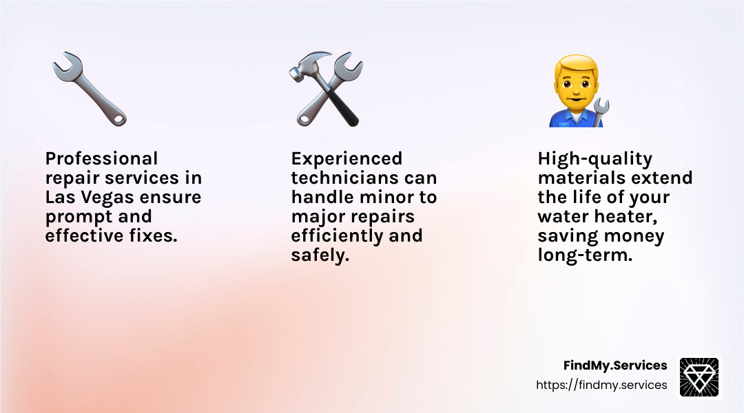 Quote from Focus Plumbing - Las Vegas water heater repair infographic 3_facts_emoji_light-gradient