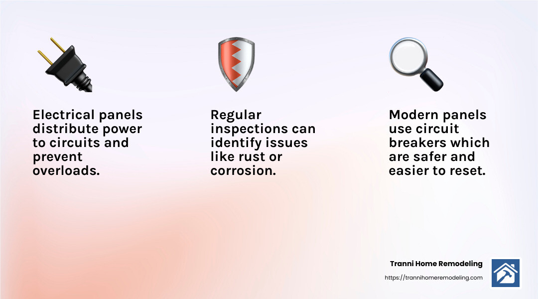 Importance of regular electrical panel maintenance - replace electrical panel infographic 3_facts_emoji_light-gradient