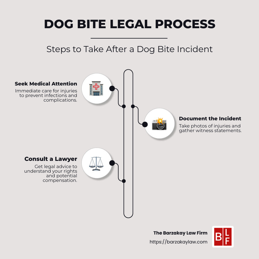 Dog Bite Statistics and Legal Recourse Infographic - boca raton dog bite lawyer infographic infographic-line-3-steps-neat_beige