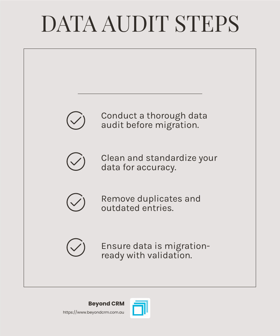 Data Audit - crm migration risk infographic checklist-light-beige
