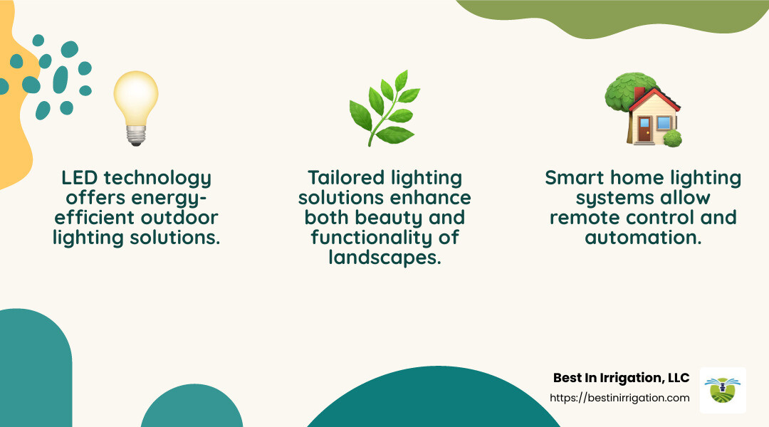 Our dedication to quality and customer satisfaction is best. - best landscape lighting ideas infographic 3_facts_emoji_nature