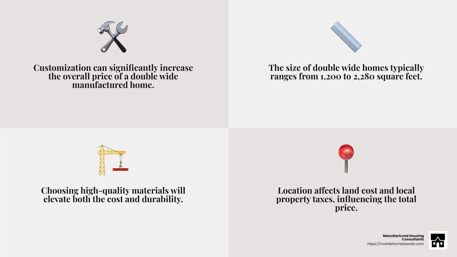 Factors Influencing Prices of Double Wide Homes - double wide manufactured homes prices infographic 4_facts_emoji_grey Factors Influencing Prices of Double Wide Homes - double wide manufactured homes prices infographic 4_facts_emoji_grey