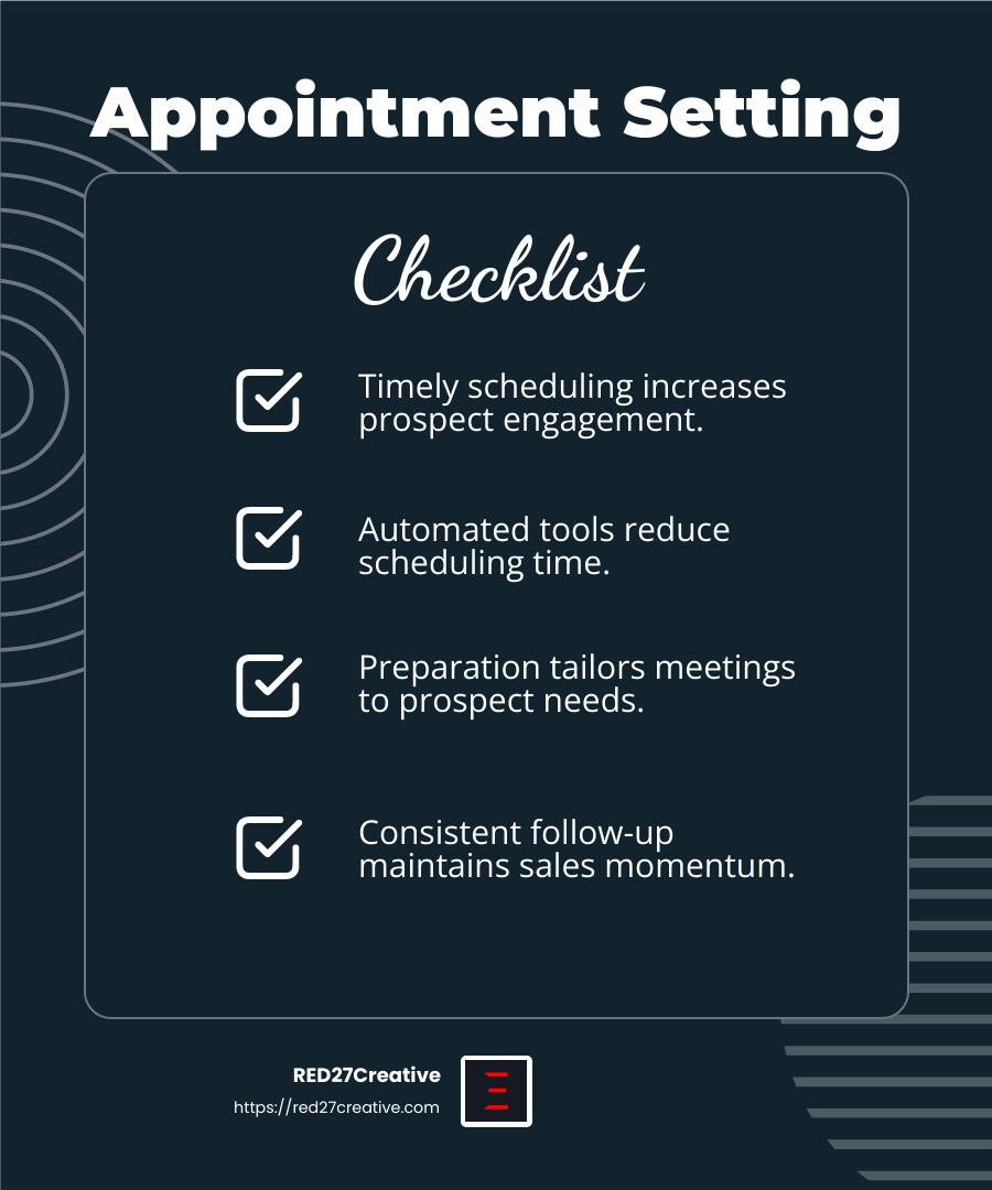 Effective appointment setting can significantly increase sales meeting success rates. - b2b lead generation and appointment setting services infographic checklist-dark-blue Effective appointment setting can significantly increase sales meeting success rates. - b2b lead generation and appointment setting services infographic checklist-dark-blue