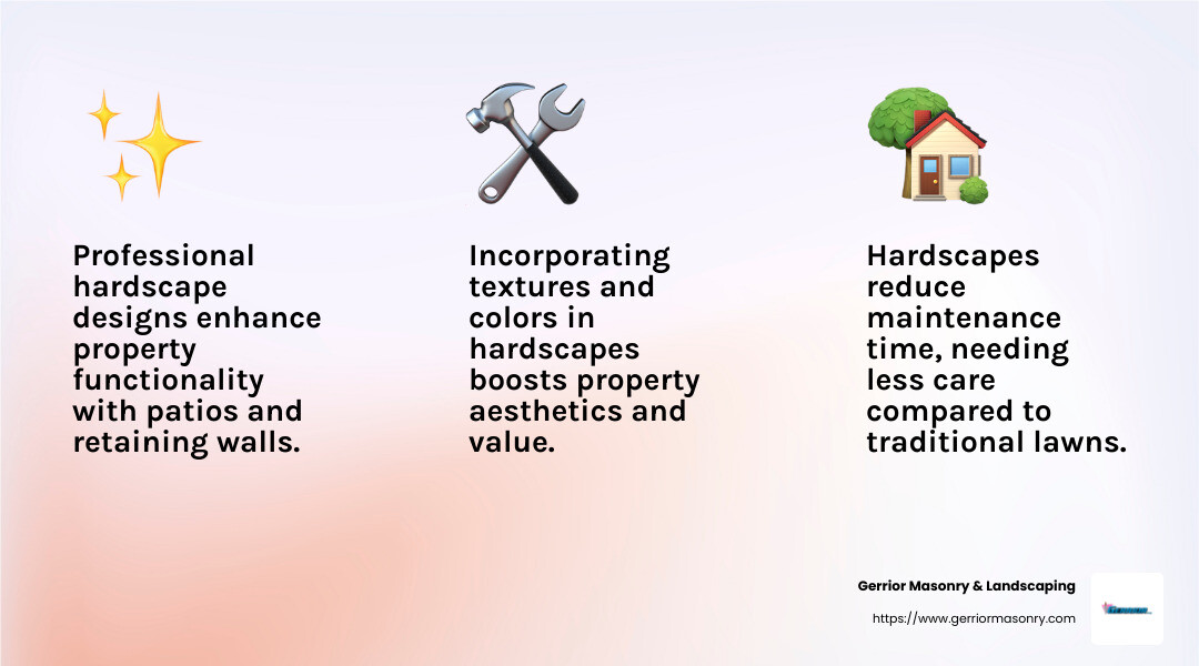 Designing Dreams: The Best Hardscape Designers Near You 4 Hardscape Design Benefits - hardscape designers infographic 3_facts_emoji_light-gradient