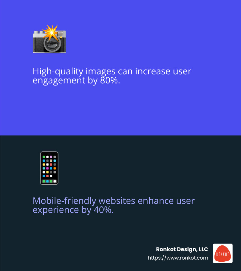 High-quality photos can boost engagement and trust on your website. - hairdresser website infographic 2_facts_emoji_blue High-quality photos can boost engagement and trust on your website. - hairdresser website infographic 2_facts_emoji_blue