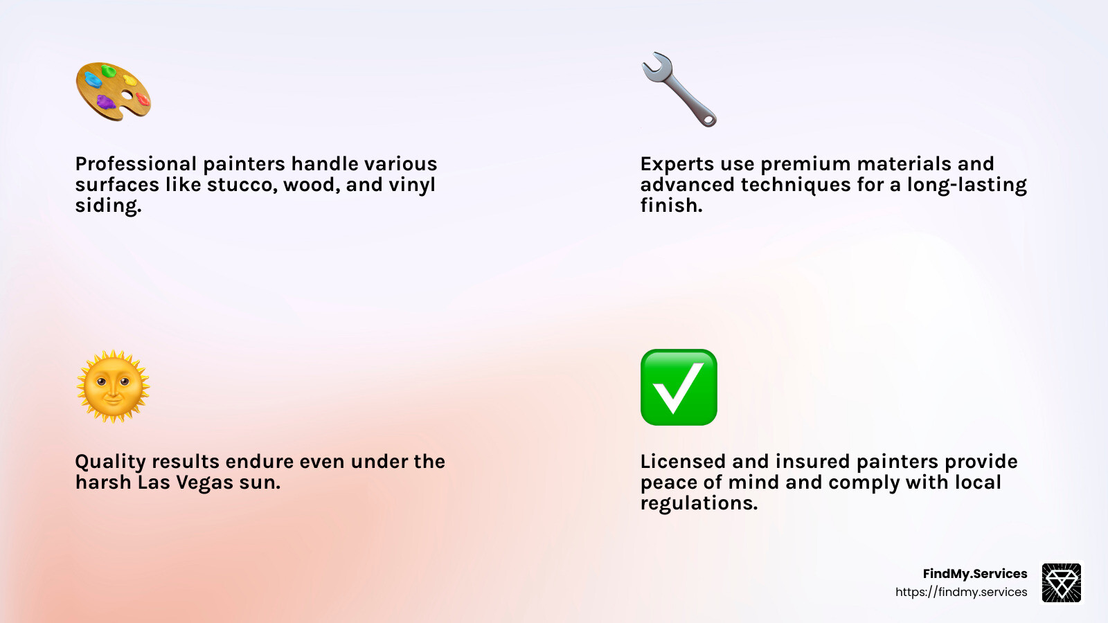 Quality Painting Results - Las Vegas exterior painters infographic 4_facts_emoji_light-gradient