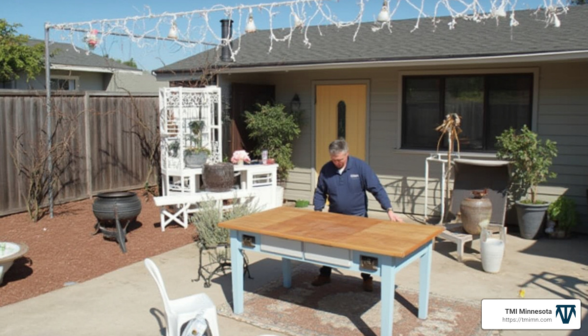 DIY Table Change - outdoor dining space design