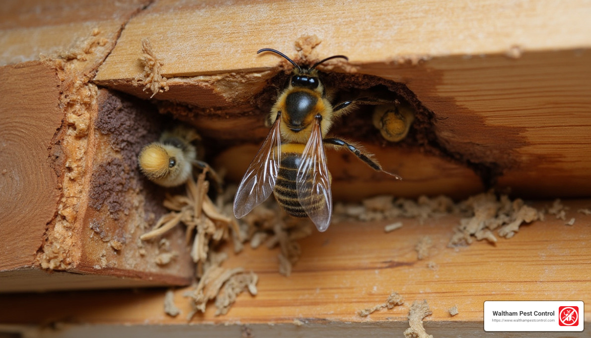Structural damage caused by carpenter bees - carpenter bees sting treatment