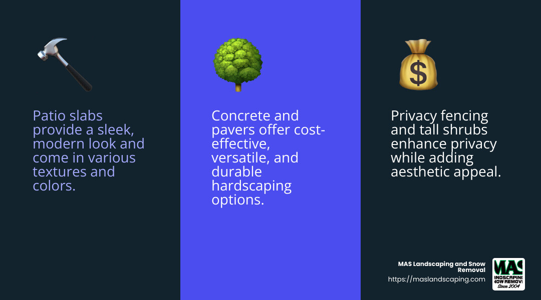 Concrete offers a versatile and affordable solution for poolside hardscaping. - hardscaping around inground pool infographic 3_facts_emoji_blue