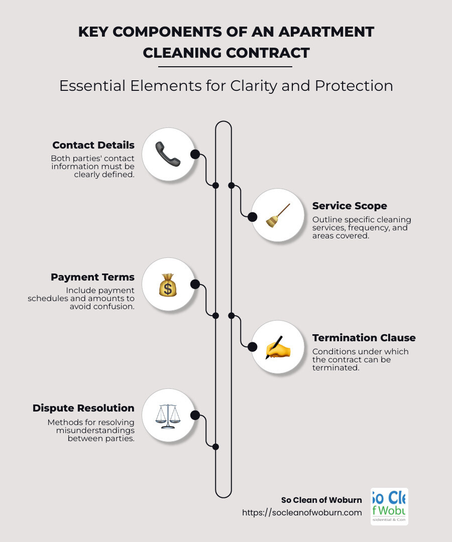 Essential Components of an Apartment Cleaning Contract - apartment cleaning contract infographic infographic-line-5-steps-neat_beige