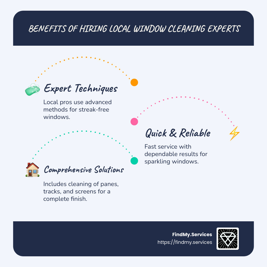 Guide to hiring window cleaning experts infographic - Local window cleaning experts infographic infographic-line-3-steps-blues-accent_colors