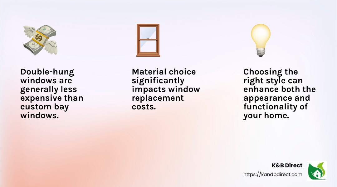Cost Factors for Window Replacement - Window replacement experts infographic 3_facts_emoji_light-gradient