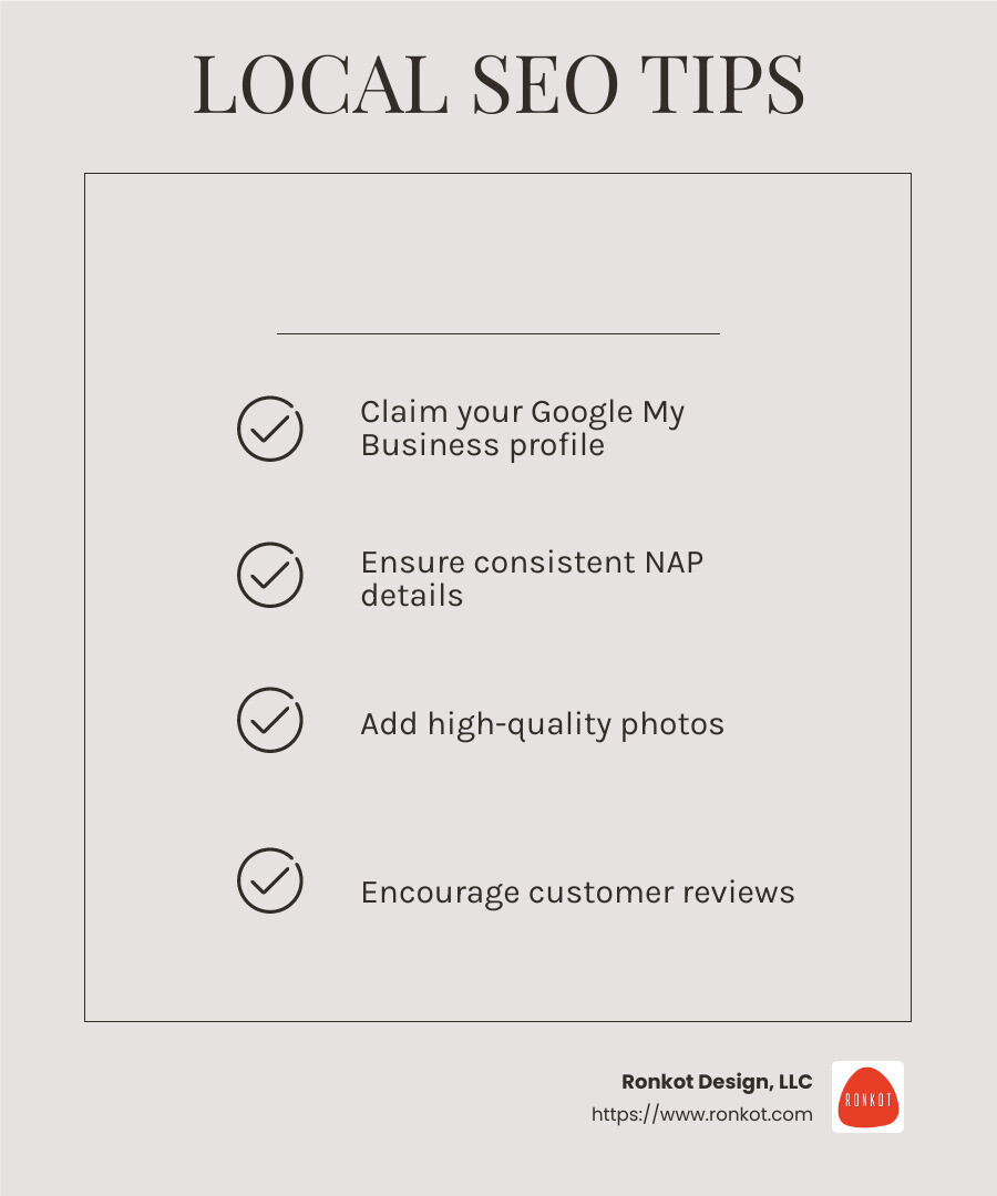Local SEO Importance - keywords for contractors infographic checklist-light-beige