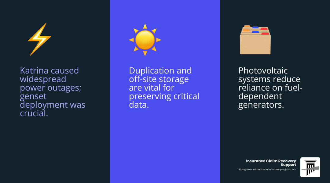 The Importance of Renewable Energy in Disaster Response - damage assessment hurricane katrina infographic 3_facts_emoji_blue