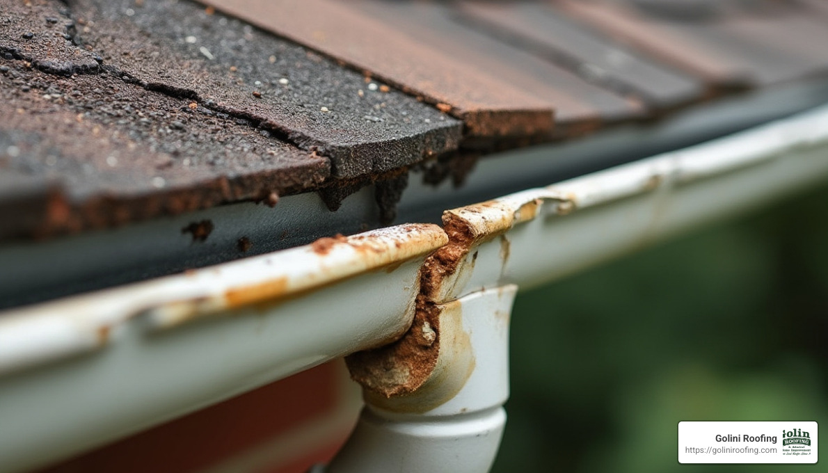 Gutter Joint Issues - gutter repair services near me