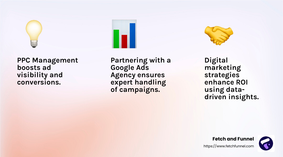 Expertise and Efficiency in Google Ads Management - Google Ads Agency infographic 3_facts_emoji_light-gradient