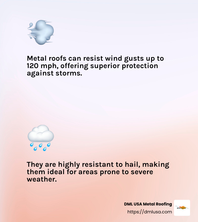 Metal roofs withstand winds up to 120 mph - metal roofing panels infographic 2_facts_emoji_light-gradient