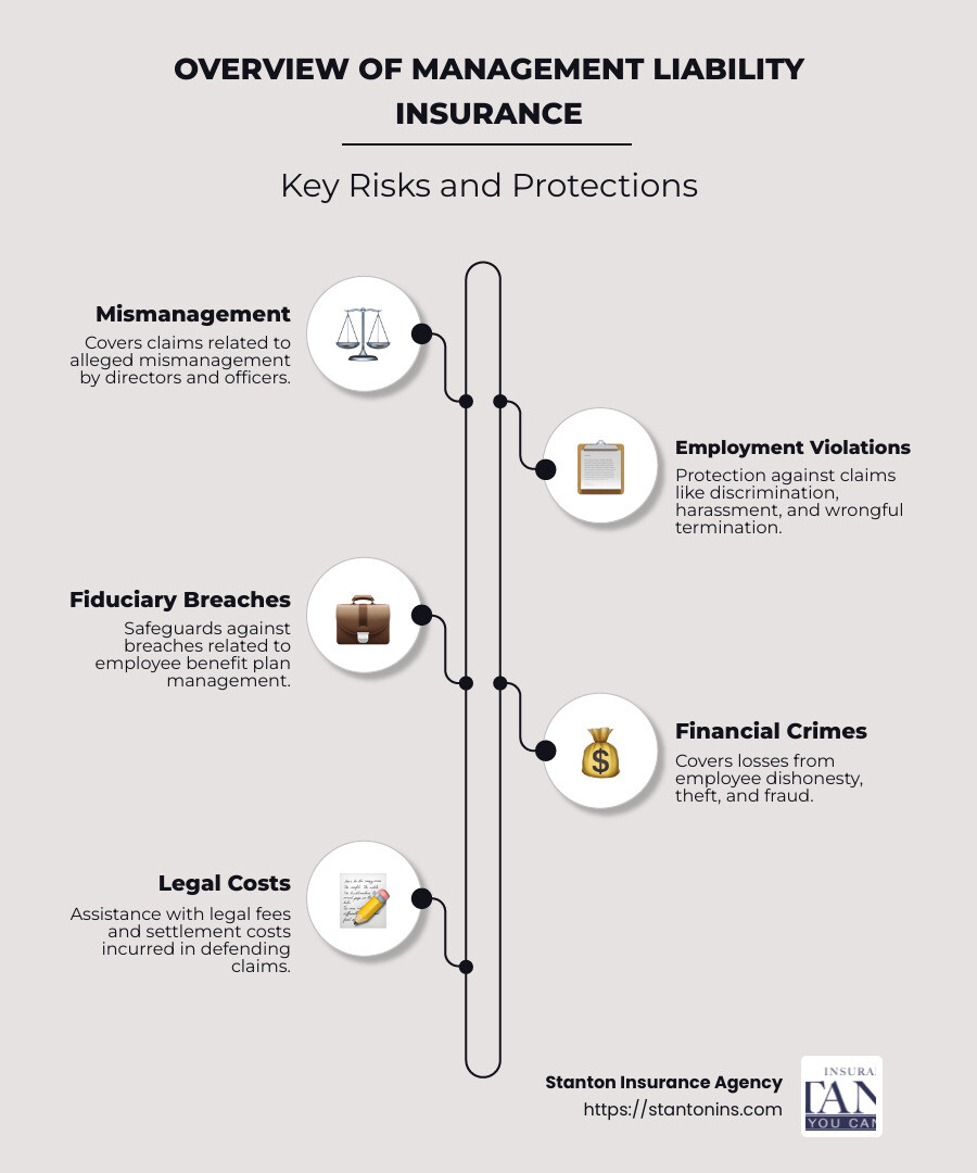 Overview of Management Liability Insurance Risk Coverage - management liability insurance infographic infographic-line-5-steps-neat_beige