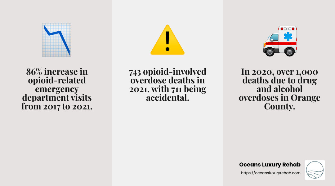 Orange County addiction statistics - alcohol rehab orange county infographic 3_facts_emoji_grey