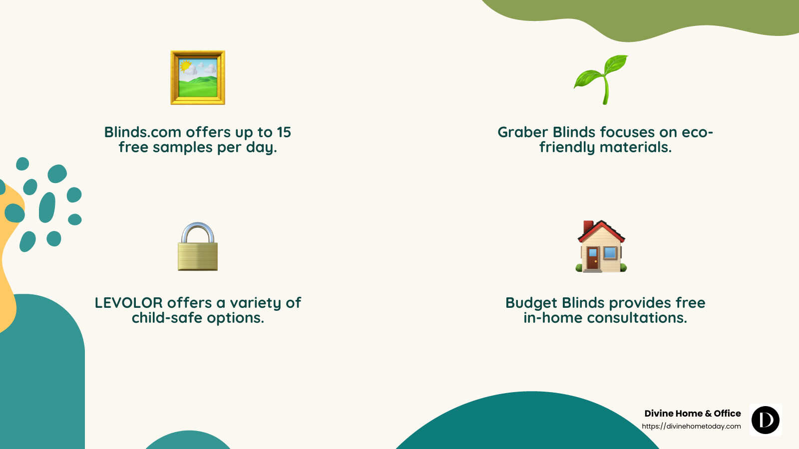 Top Custom Window Furnishing Brands - custom window furnishings infographic 4_facts_emoji_nature