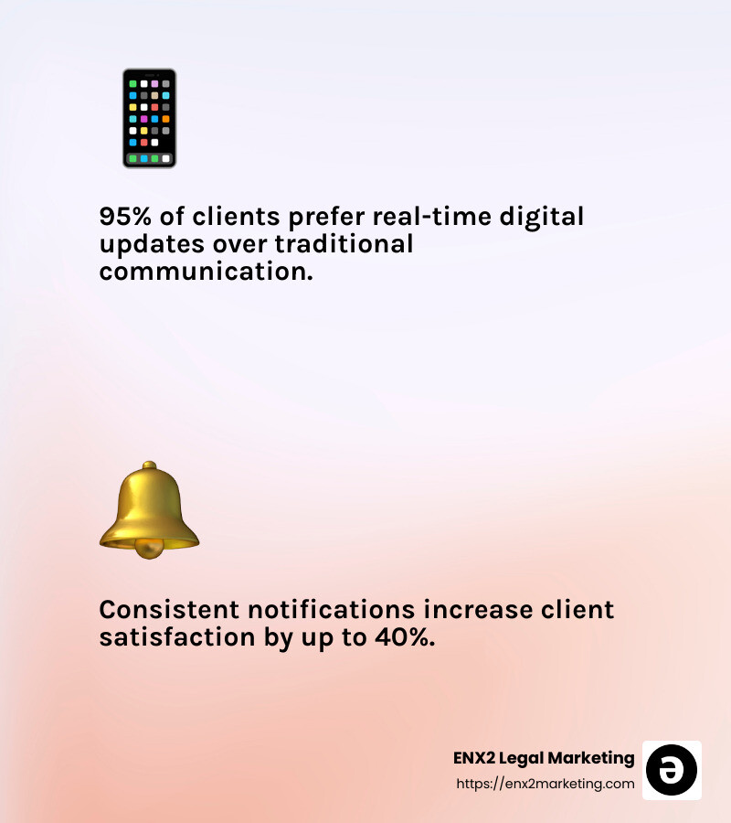The rise of client awareness through digital tools - Law firm client engagement infographic 2_facts_emoji_light-gradient