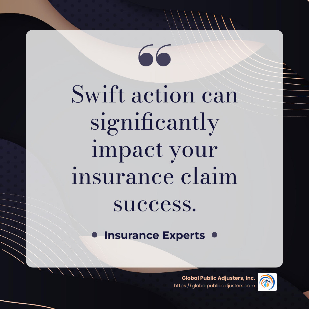 Quote about the importance of quick action - hurricane insurance claim process infographic simple-quote-dark