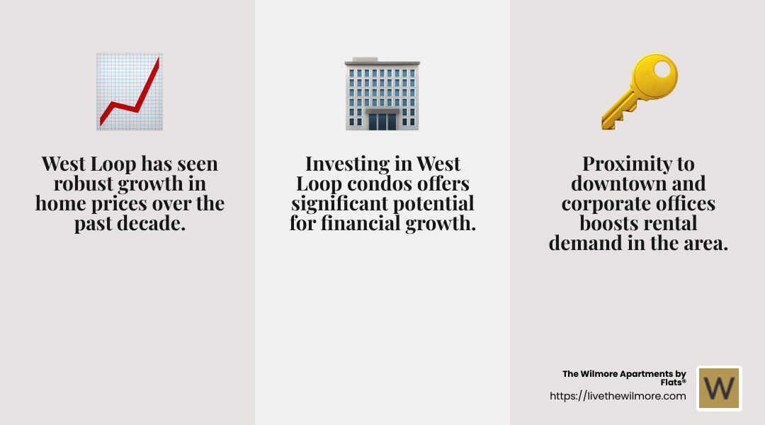 Chicago's West Loop has seen some of the strongest growth in home prices in the city. - new condos west loop chicago infographic 3_facts_emoji_grey Chicago's West Loop has seen some of the strongest growth in home prices in the city. - new condos west loop chicago infographic 3_facts_emoji_grey
