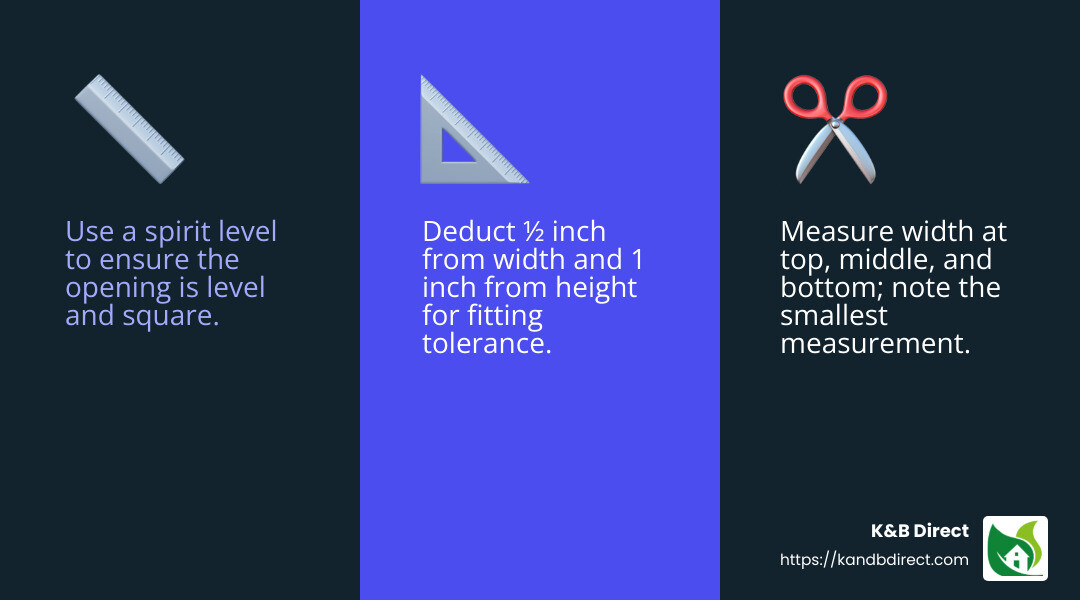 Accurate measurement ensures a perfect fit - bifold door sizes infographic 3_facts_emoji_blue