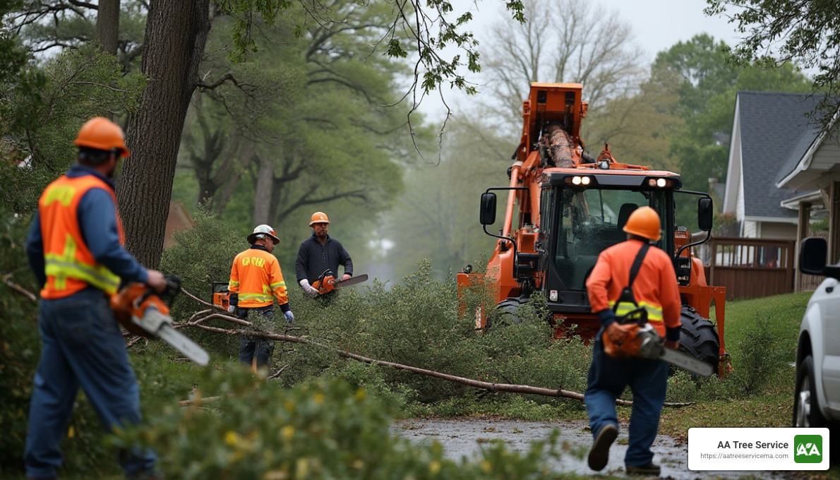 Storm restoration efforts - tree removal near me