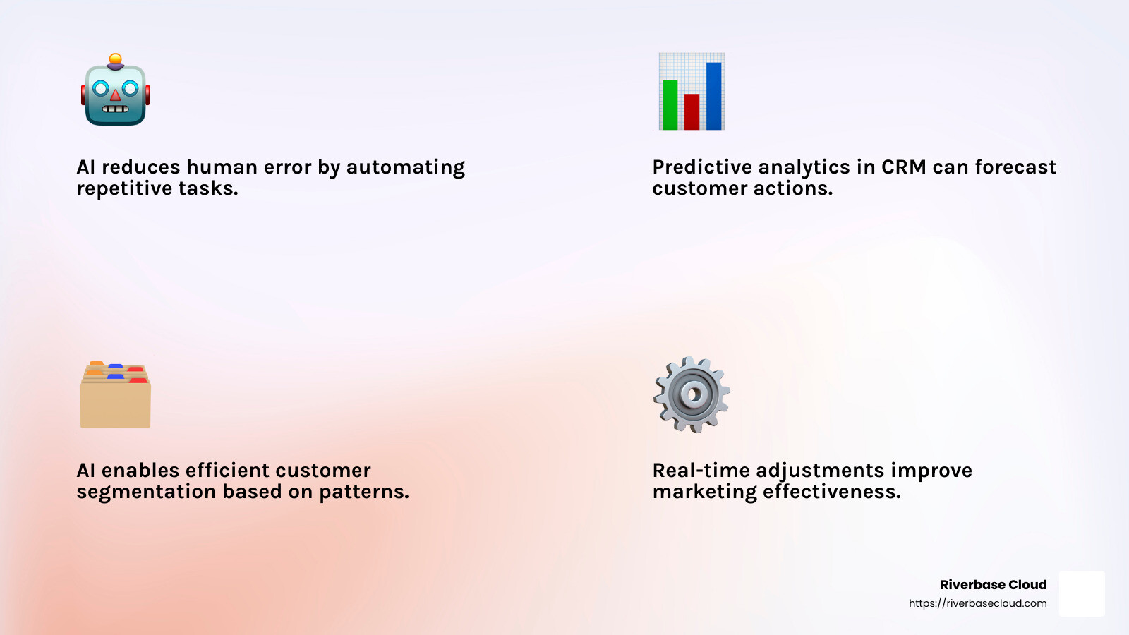 AI reduces human error in marketing - Marketing automation with AI infographic 4_facts_emoji_light-gradient