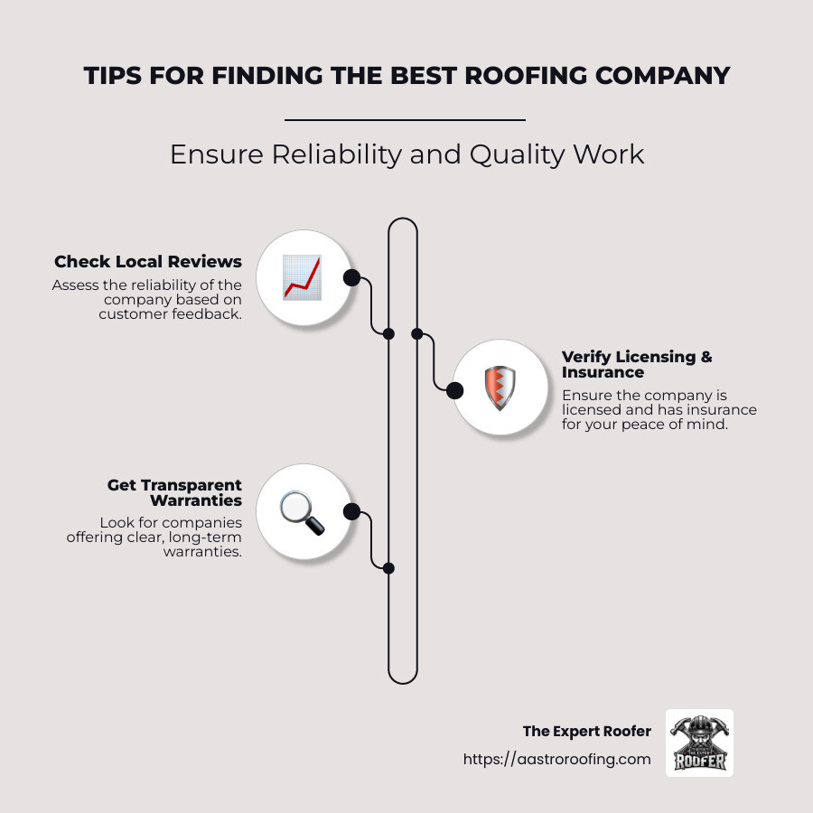 Steps to Finding the Best Roofing Company in My Area - best roofing company in my area infographic infographic-line-3-steps-neat_beige