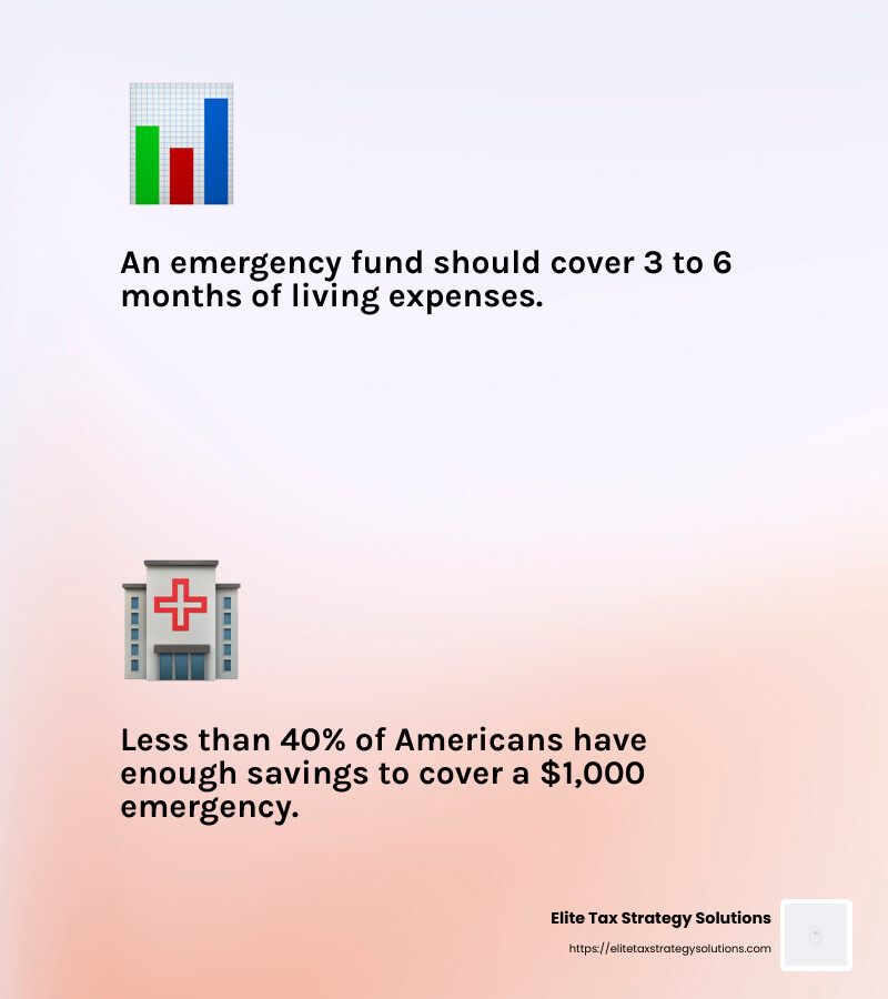 Emergency fund importance - ways to improve your personal and financial stability and planning infographic 2_facts_emoji_light-gradient