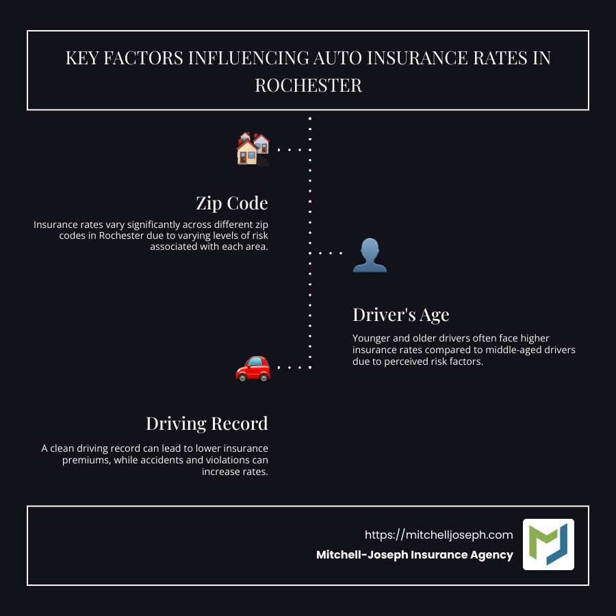 Auto Insurance Cost Comparison Chart - auto insurance in rochester infographic infographic-line-3-steps-dark