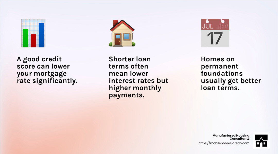 Credit scores significantly affect mortgage rates - mortgage rates for manufactured homes infographic 3_facts_emoji_light-gradient Credit scores significantly affect mortgage rates - mortgage rates for manufactured homes infographic 3_facts_emoji_light-gradient
