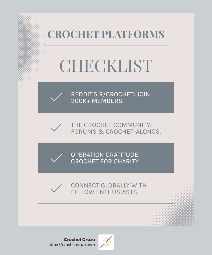 Operation Gratitude's impact on communities - crochet community support infographic checklist-light-blue-grey