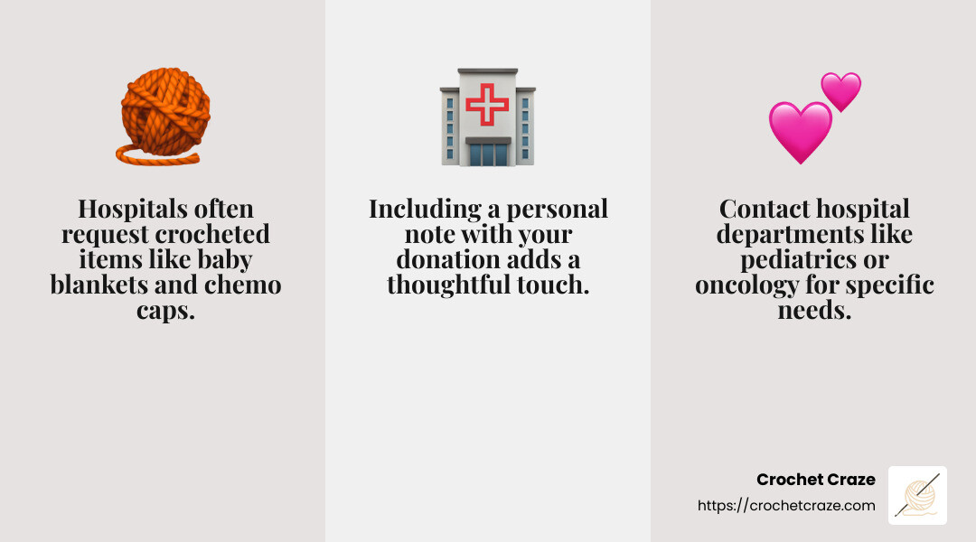 Including a personal note can make your donation even more meaningful - crochet community support infographic 3_facts_emoji_grey