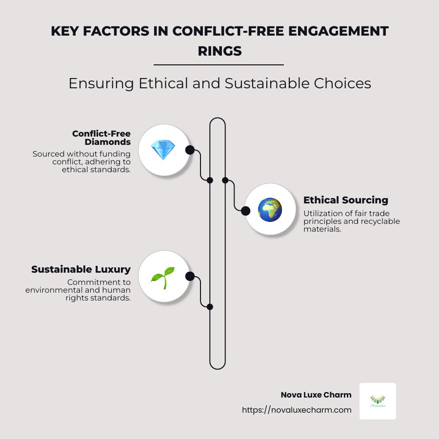 Conflict-Free Engagement Rings: Key Factors and Certifications - conflict free engagement rings infographic infographic-line-3-steps-neat_beige